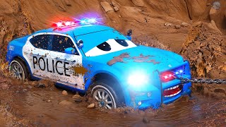 Police Car vs Giant Pit  Team Police Cars Action Packed Rescue | HighSpeed Road Rage Compilation