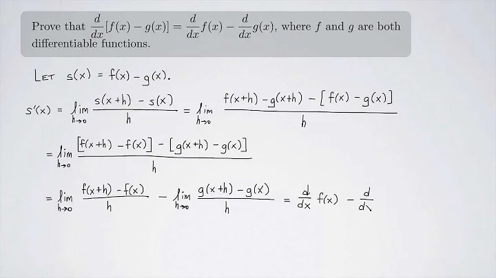 (Single-Variable Calculus 1) Proof of Difference Rule