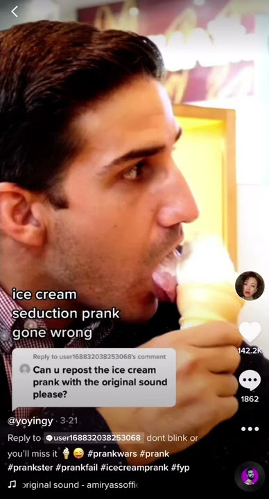 Blind Man Ice Cream Prank #shorts​ (Raw Sound) Full Version