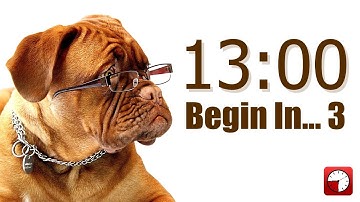 13 Minute Timer for PowerPoint and School - Alarm Sounds with Dog Bark