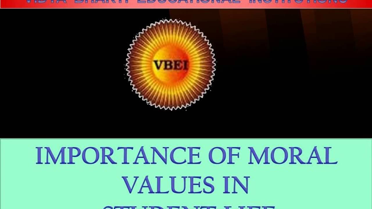 Speech on importance of moral values and ethics