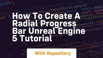 How to create a radial progress bar unreal engine 5 tutorial