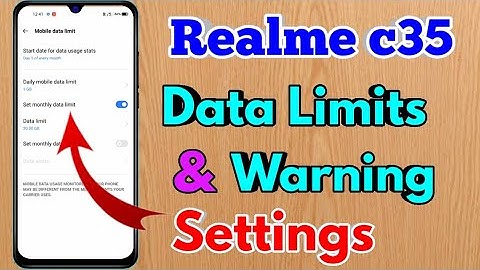 realme c35 data warning  | realme c35 data limit setting, realme c35 mein data limit kaise set karen
