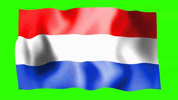 The Netherlands Holland Waving Flag - Free HD Green Screen Animation