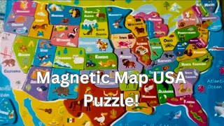 Magnetic Map USA Puzzle! 🧩