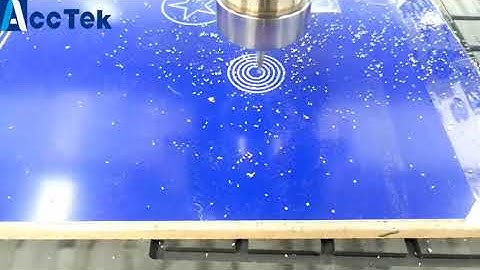 Test video for cnc router 2040 engraving double color plastic with atc 9.0kw spindle