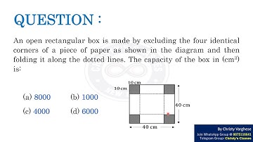 A question on VOLUME | CSIR-NET June 2019 | General Aptitude | July Mary Mathew