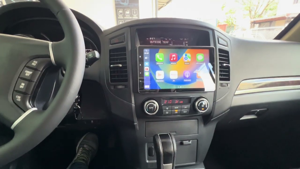 Pajero Full 2014 - Central 9" + Travamento por velocidade + Revestimento Volante - ArtsomAuto