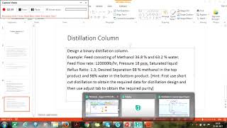 Simulation of Rigorous Distillation column in Aspen.HYSYS
