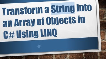Transform a String into an Array of Objects in C#  Using LINQ