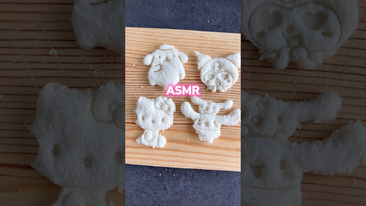 ASMR🍞Wanna eat THIS? 😏 #asmr #sanrio #kuromi #cinnamoroll #pompompurin #hellokitty