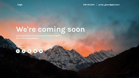 How To Create A Website Coming Soon Page With HTML And CSS