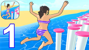 Hopscotch Run - Gameplay Walkthrough Part 1 All Levels 1 - 12 (Android, iOS)