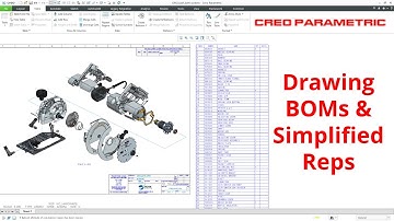 Creo Parametric - Drawing BOMs and Simplified Reps