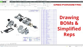 Creo Parametric - Drawing Boms And Simplified Reps