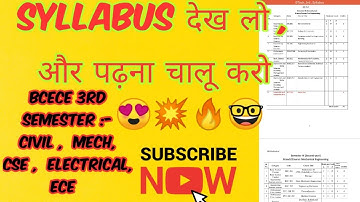 BCECE LE 3rd SEMESTER SYLLABUS |