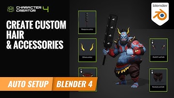 Transfer & Convert the Hair & Accessories via Blender Auto Setup | Character Creator 4 Tutorial