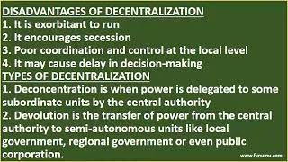 What is representative government, centralization & decentralization & other related terms 2025