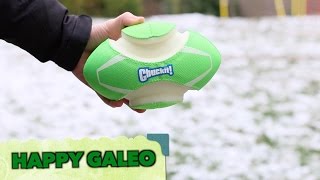 Gewinnspiel + Produkttest Chuckit! Fumble Fetch Max Glow Hunde Rugby Ball leuchtet im Dunkeln