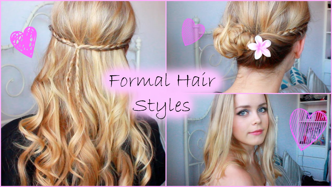 Formal Hair Styles | Homecoming, Prom, Formal, Social etc. - YouTube