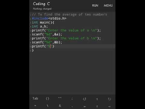 c program to find average of two numbers #youtubeshorts - YouTube