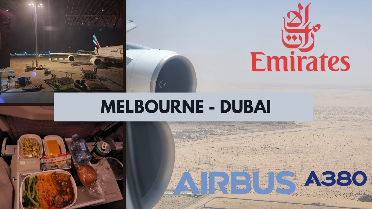 Emirates A380 800 Melbourne to Dubai EK409 Economy Class