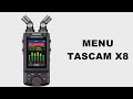 Меню tascam x8