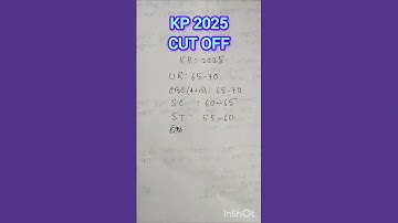 KP 2025 CUT OFF