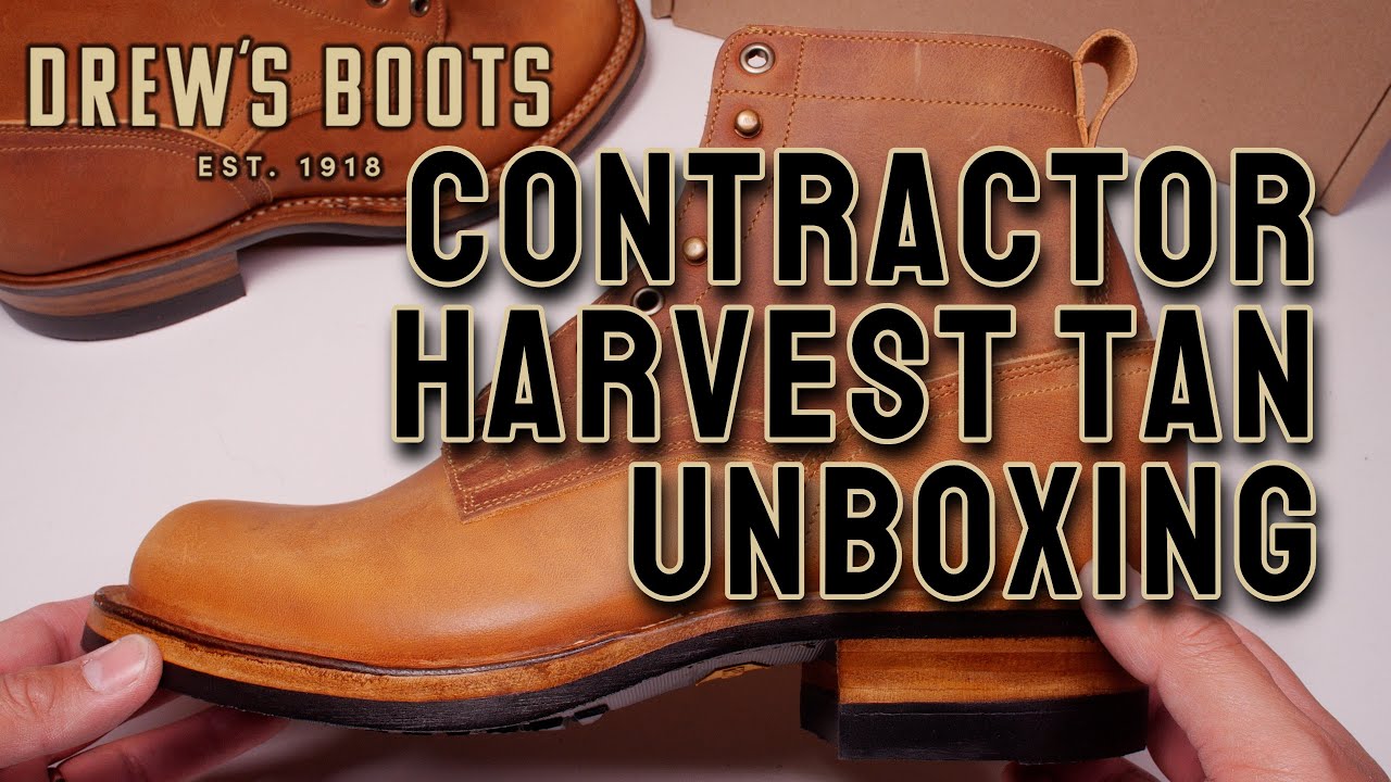 Распаковка и первые впечатления от 6-дюймовых ботинок Contractor от Drew's Boots в цвете Harvest Tan