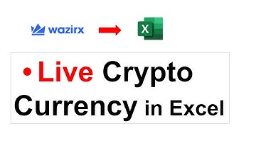 Wazirx Cryptocurrency Live Data In Excel || Wazirx API run in Power Query Excel