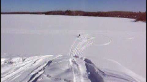 2001 polaris xc 800 w/ mbrp can, small hillclimb off lake