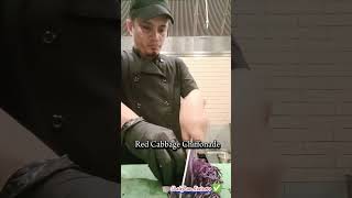 How to cut Chiffonade in Red Cabbage ✅ @jonathansjulian