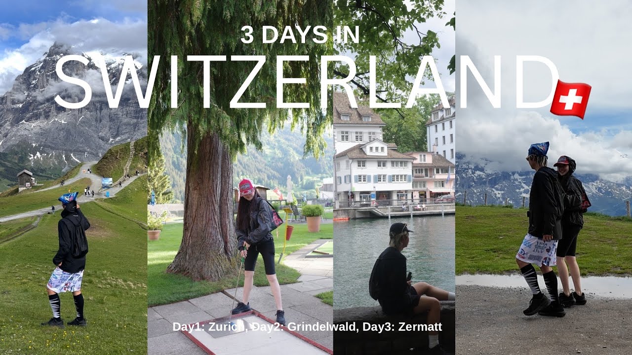 【VLOG】念願のスイス二人旅🇨🇭⛰️３日間でも大満足！大自然に囲まれるVLOG[チューリッヒ・グリンデルワルド・ツェルマット]