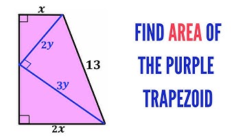 Can you find area of the Purple shaded Trapezoid? | (Right Triangles) | #math #maths | #geometry