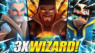 UNSTOPPABLE NEW TRIPLE WIZARD DECK ACTUALLY WORKS!! JUST WOW!..  Clash Royale Triple Wizard Deck