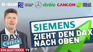 DAX-Check: BASF, Cancom, Deutsche Wohnen, HelloFresh, Mercedes-Benz, Siemens, Verbio im Fokus @der.aktionaer