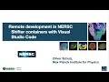 March 2022 NUG Meeting: Remote development in NERSC Shifter containers with Visual Studio Code