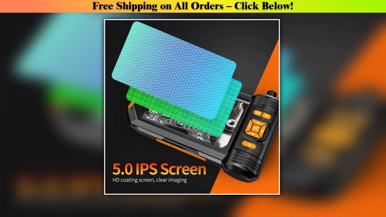 Dual & Triple Lens Industrial Endoscope 1080P  LCD Borescope Inspection Camera with