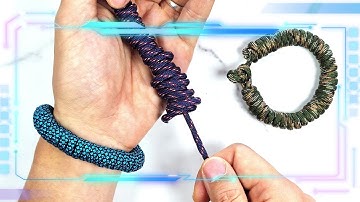 The Simplest Quick Deploy Paracord Survival Bracelet 🧗🏻‍♂️ Make 1 MIN Unravel 1 SEC