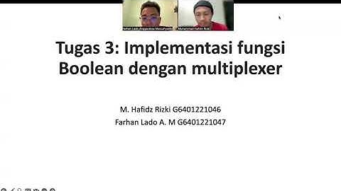 Implementasi fungsi Boolean dengan multiplexer Kelompok 3 #radig #kom120e