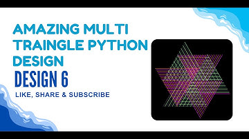 Design 6: Amazing Multi Triangle Python Turtle Design | Hypnotic Geometric Art 🔺🐢