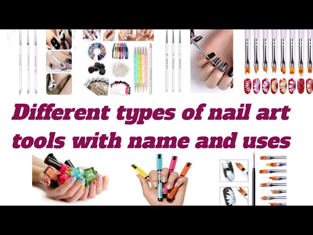 💅 Different types of nail art tools with names and uses / Nail