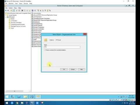 How to Add User and Creating OU Organizational unit in Window Server 2012 r2