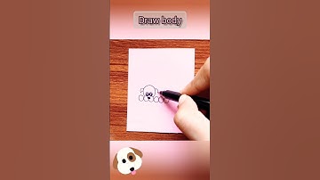 drawing a dog using numbers and letters #draw #simpledrawing #simplestrokes  #digitalpainting #us