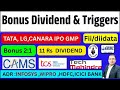 Wipro I CAMS STOCK SPLIT I Coal india I TCS I Bonus, Split & dividend I Upcoming bonus List I lg ipo