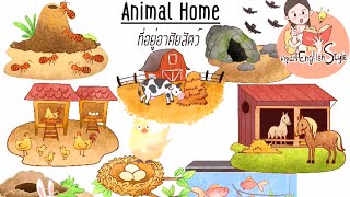 ฝึกออกเสียงคำศัพท์ภาษาอังกฤษ ที่อยู่อาศัยสัตว์ชนิดต่างๆ Animal home | เรียนภาษาอังกฤษ
