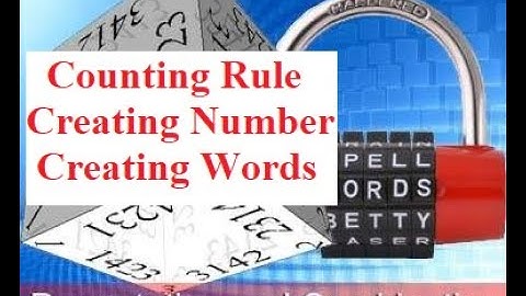 Permutations & Combination Part 1- Creating Numbers,Creating Words