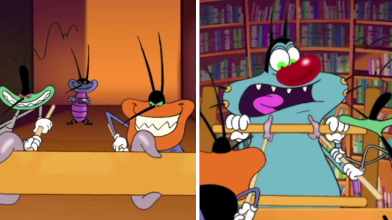 Oggy und die Kakerlaken | Panik in der Bibliothek | Volledige aflevering in HD