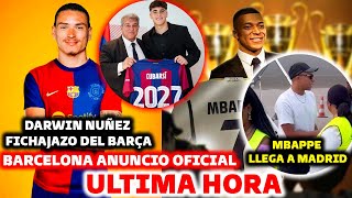 🚨ULTIMA HORA: FICHAJAZO OFICIAL - MBAPPE LLEGA A MADRID  - DARWIN NUÑEZ FICHAJAZO DEL BARCELONA