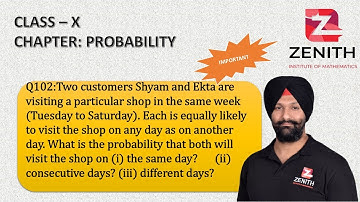 Two customers Shyam and Ekta are visiting a particular shop in the same week (Tuesday to Saturday)..